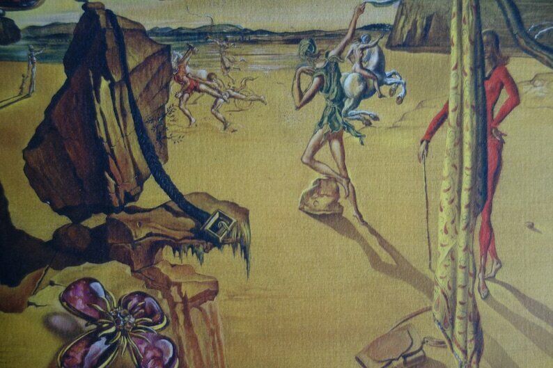 Fine Surrealist Limited Edition Print, Salvador Dali, Signed & Numbered In Pencil photo furniture