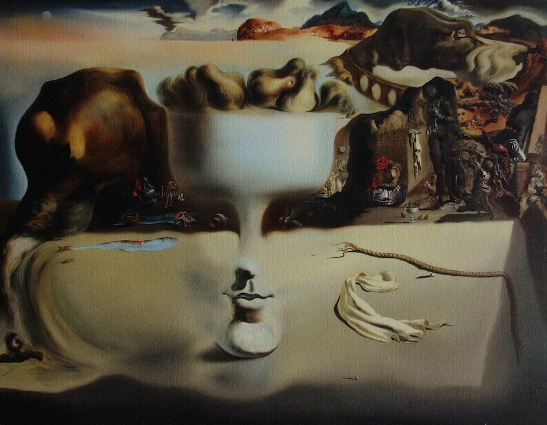 Fine Surrealist Limited Edition Print, Salvador Dali, Signed & Numbered In Pencil photo furniture