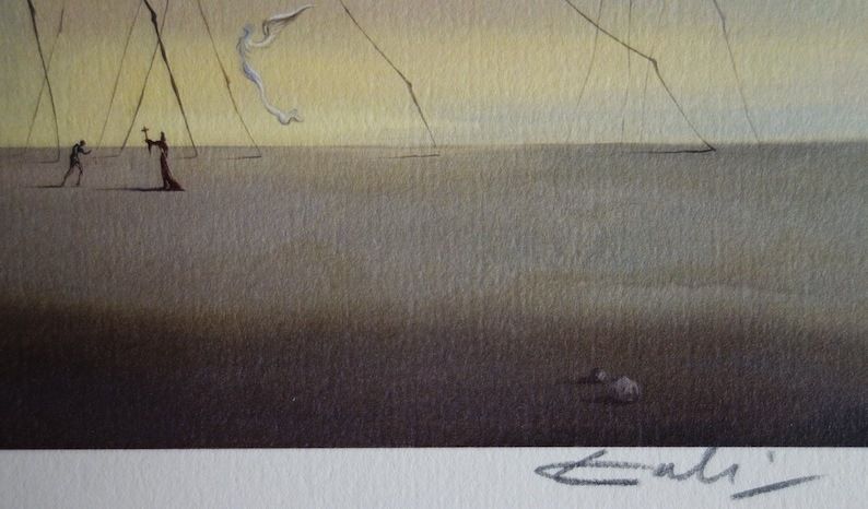 Fine Surrealist Limited Edition Print, Salvador Dali, Signed & Numbered In Pencil photo vinterior
