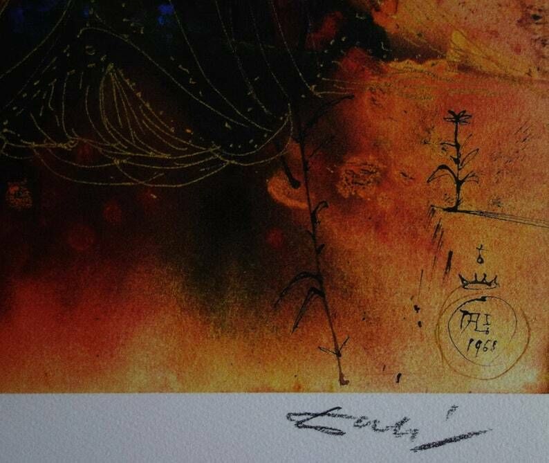 Fine Surrealist Limited Edition Print, Salvador Dali, Signed & Numbered In Pencil photo 196.0
