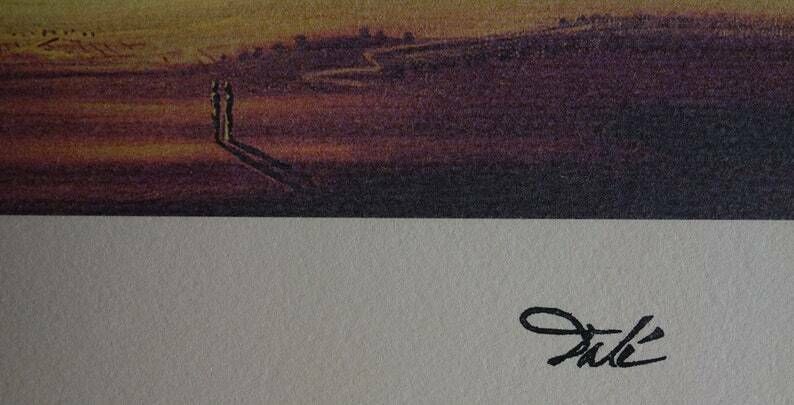 Fine Surrealist Edition Print, Rose, Salvador Dali, Signed & Stamped photo Art