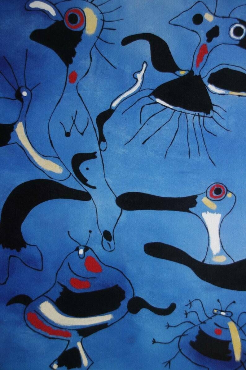 Fine Surrealist Limited Edition Print, Joan Miro, Signed & Numbered photo vinterior