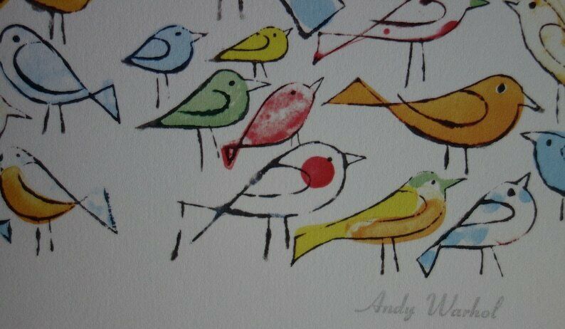 Fine Pop Art Limited Edition Print   Illustration   Birds, Andy Warhol, Signed & Numbered photo 174.0