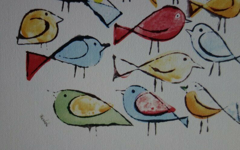 Fine Pop Art Limited Edition Print   Illustration   Birds, Andy Warhol, Signed & Numbered photo vinterior