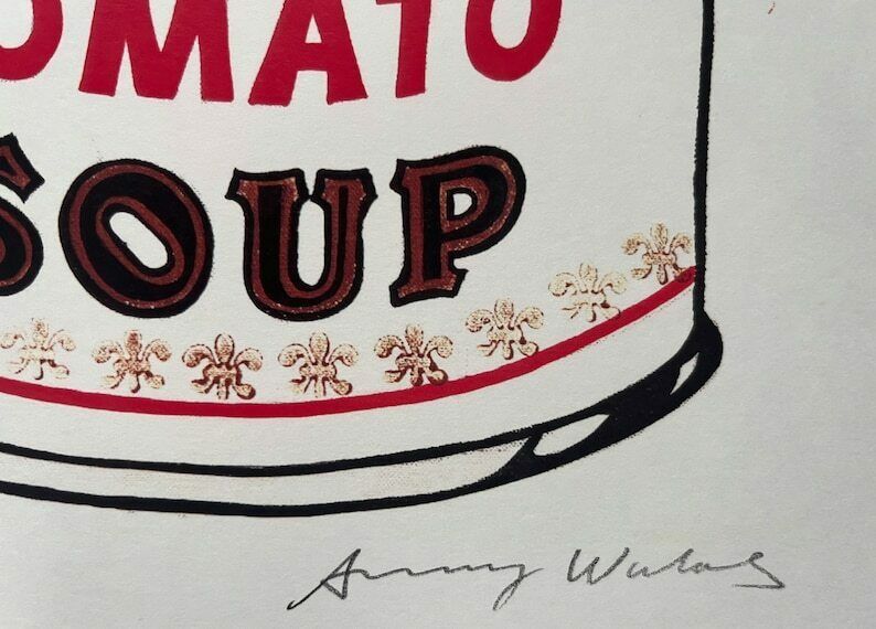 Fine Pop Art Limited Edition Print – Campbell’s Soup Can, Andy Warhol, Hand Signed & Numbered, With Estate Stamp photo Art