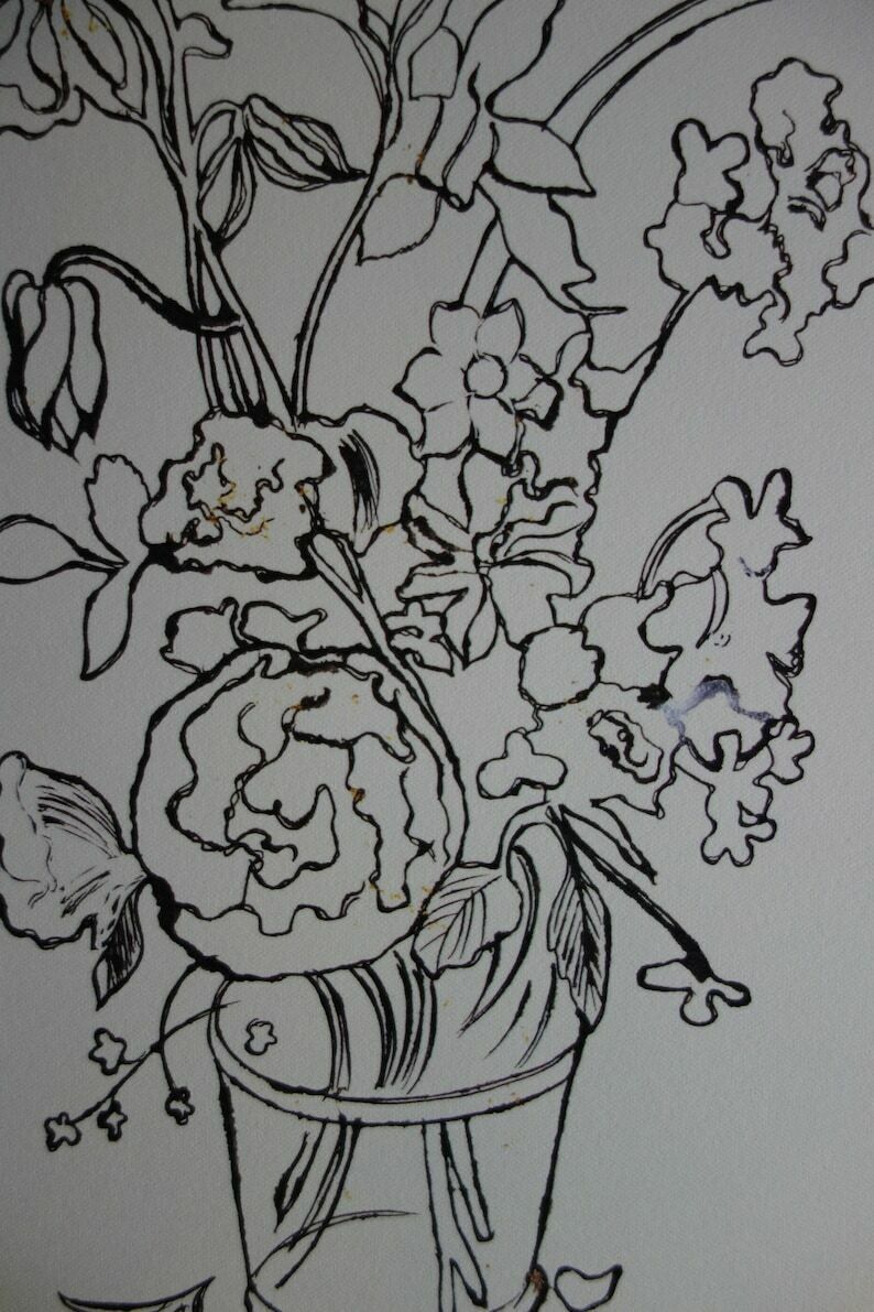 Fine Pop Art Limited Edition Print   Illustration   Flowers, Andy Warhol, Signed & Numbered photo furniture