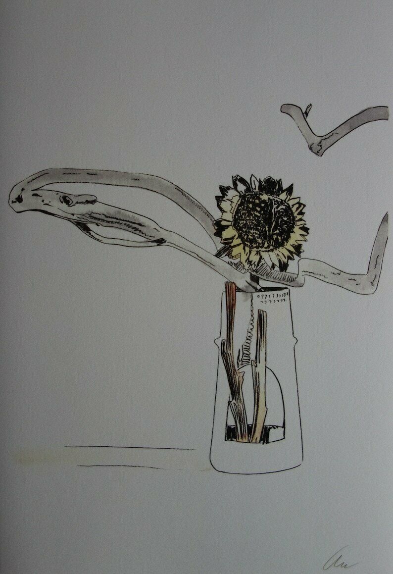Fine Pop Art Limited Edition Print   Illustration   Sunflower, Andy Warhol, Signed & Numbered