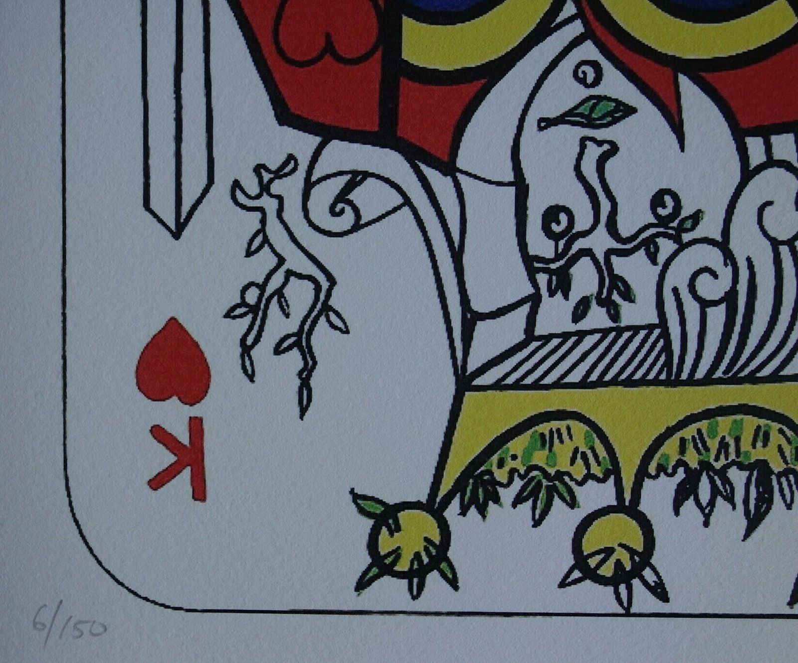 Fine Surrealist Limited Edition Print, Surreal Playing Cards   King, Salvador Dali, Signed & Numbered In Pencil photo Art
