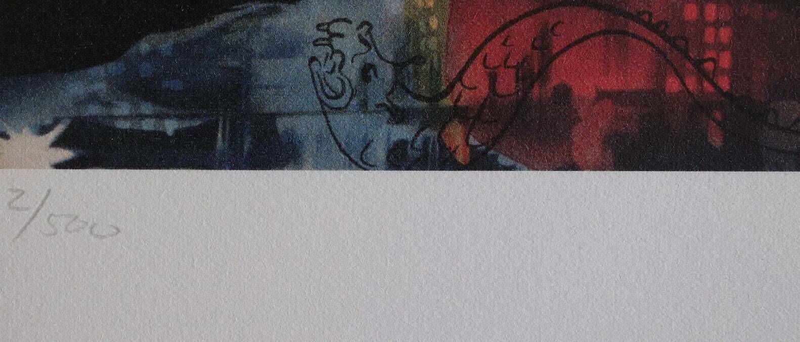 Fine Surrealist Limited Edition Print, New York Skyline, Salvador Dali, Signed & Numbered In Pencil photo vinterior