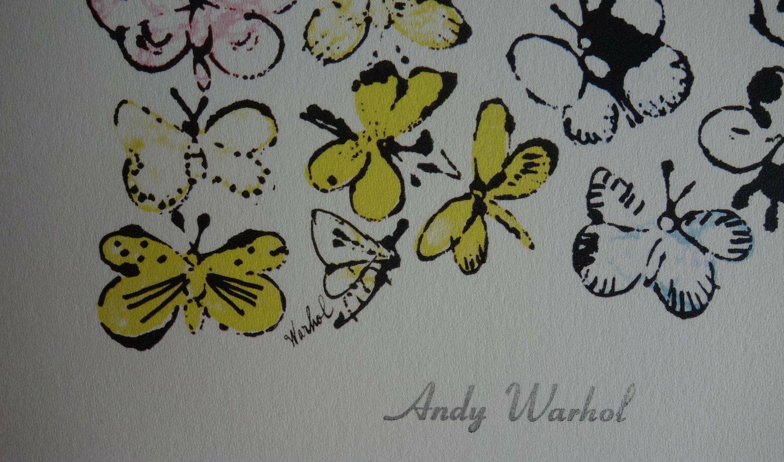 Fine Pop Art Limited Edition Print   Illustration   Butterflies, Andy Warhol, Signed & Numbered photo for sale