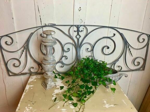 Old Cast Iron Pediment Door Grille photo furniture