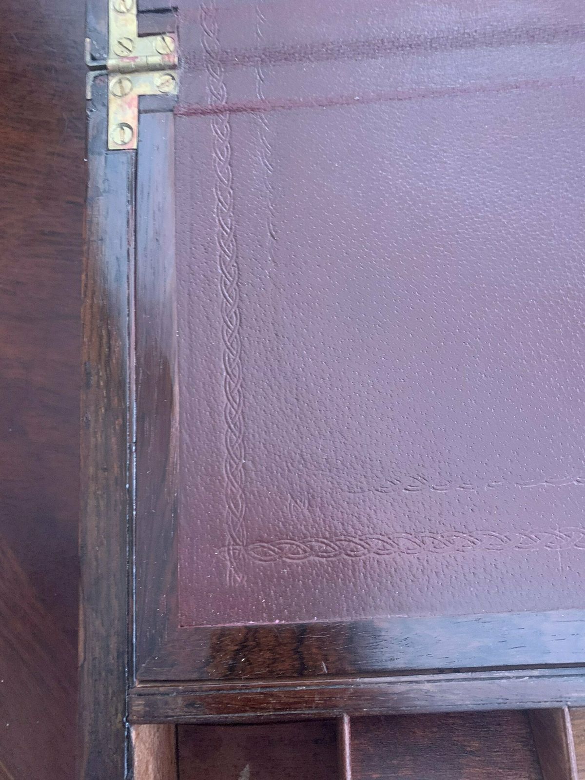 A Superb Large Antique Georgian Rosewood & Boulle Work Writing Slope/Desk C/W Working Lock And Secret Drawers photo vinterior