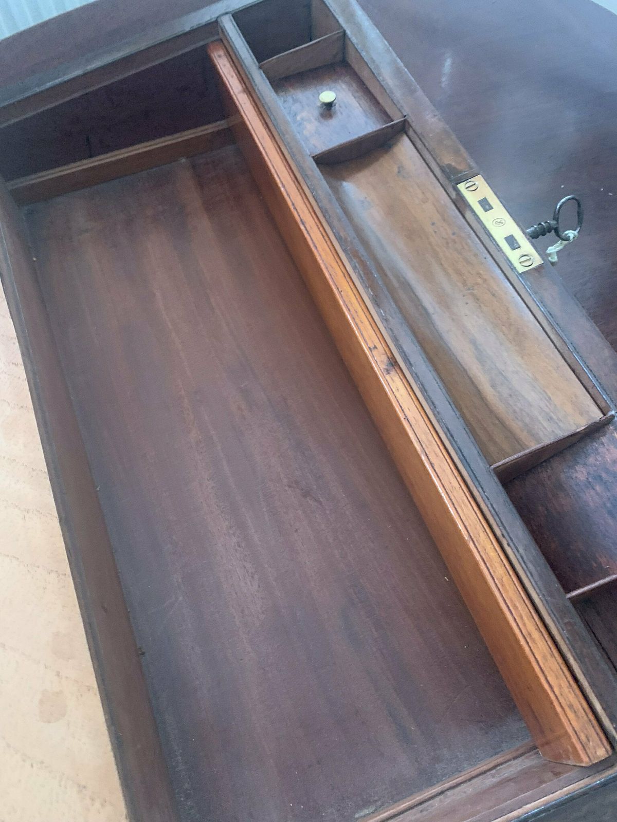 photo for sale A Superb Large Antique Georgian Rosewood & Boulle Work Writing Slope/Desk C/W Working Lock And Secret Drawers