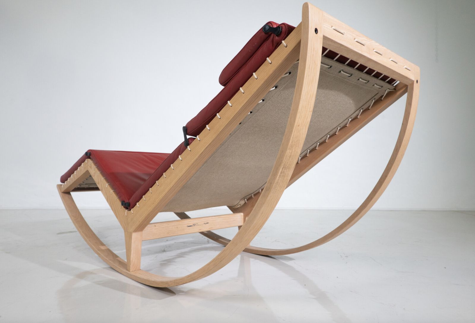 photo for sale Red Rocking Chair Canapo By Franco Albini For Cassina
