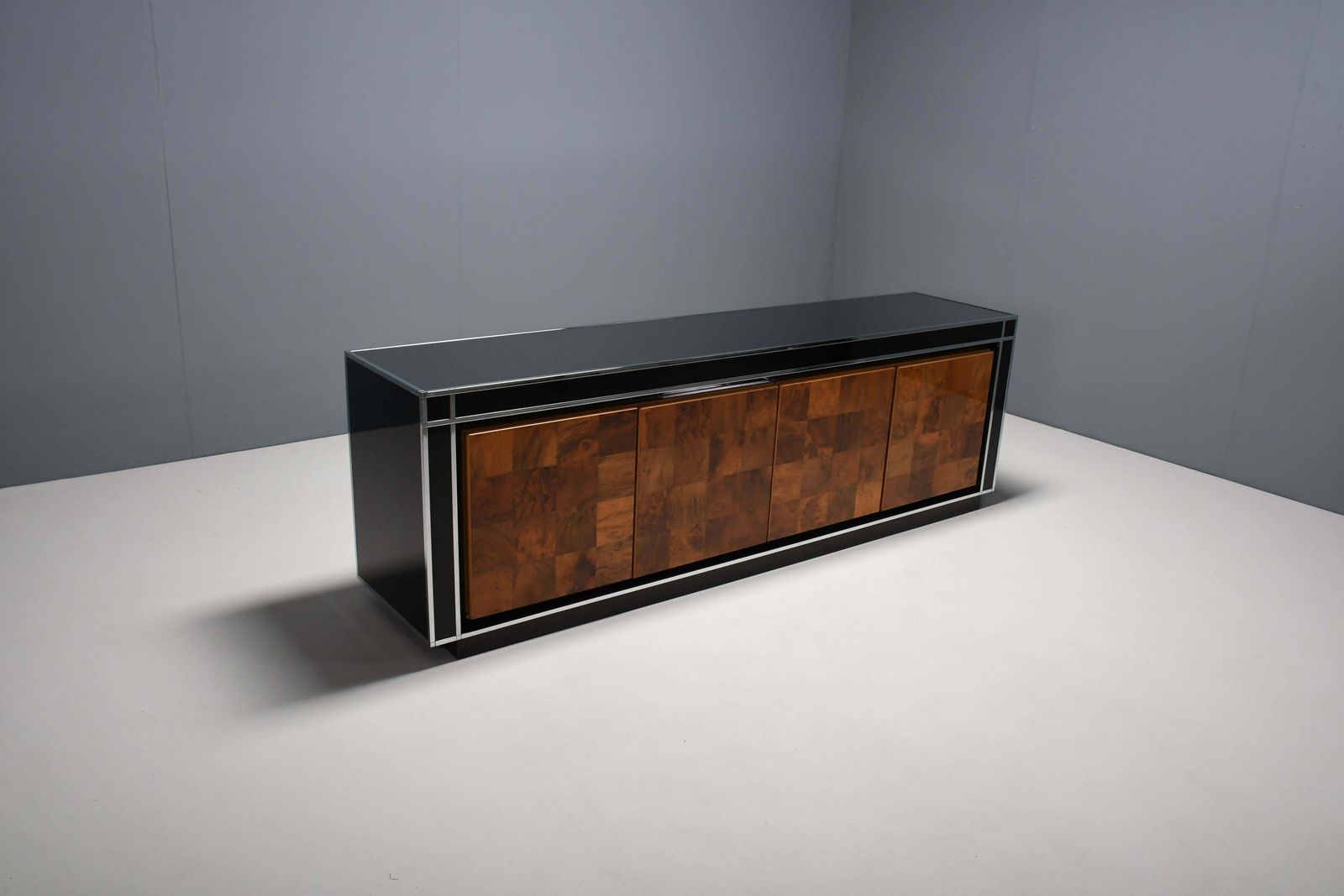 Impressive Italian Sideboard By Willy Rizzo For Mario Sabot, 1970s photo for sale
