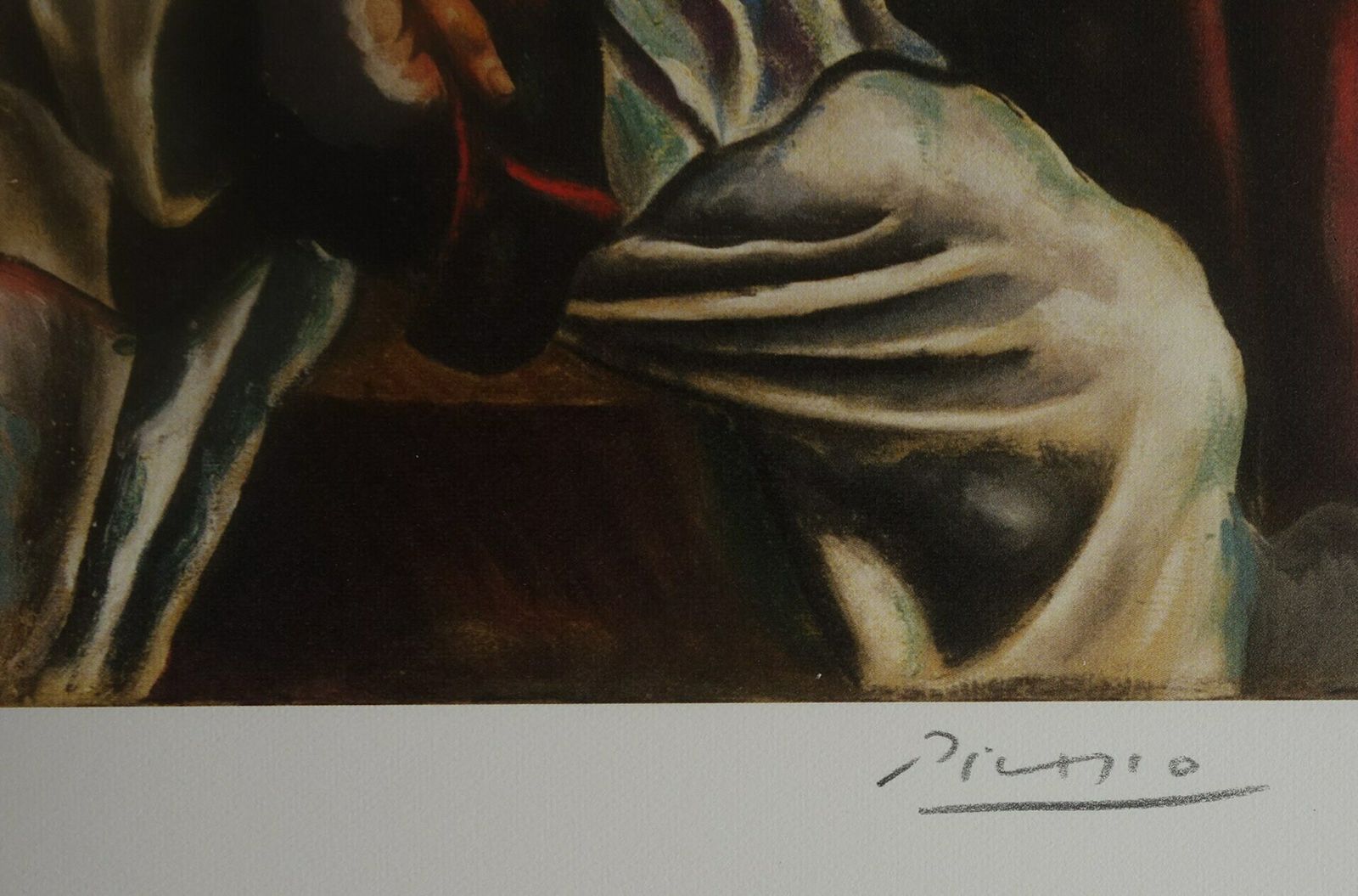 Fine Cubist Limited Edition Print   Blue Period Portrait Of A Harlequin, Pablo Picasso, Signed & Numbered photo Art