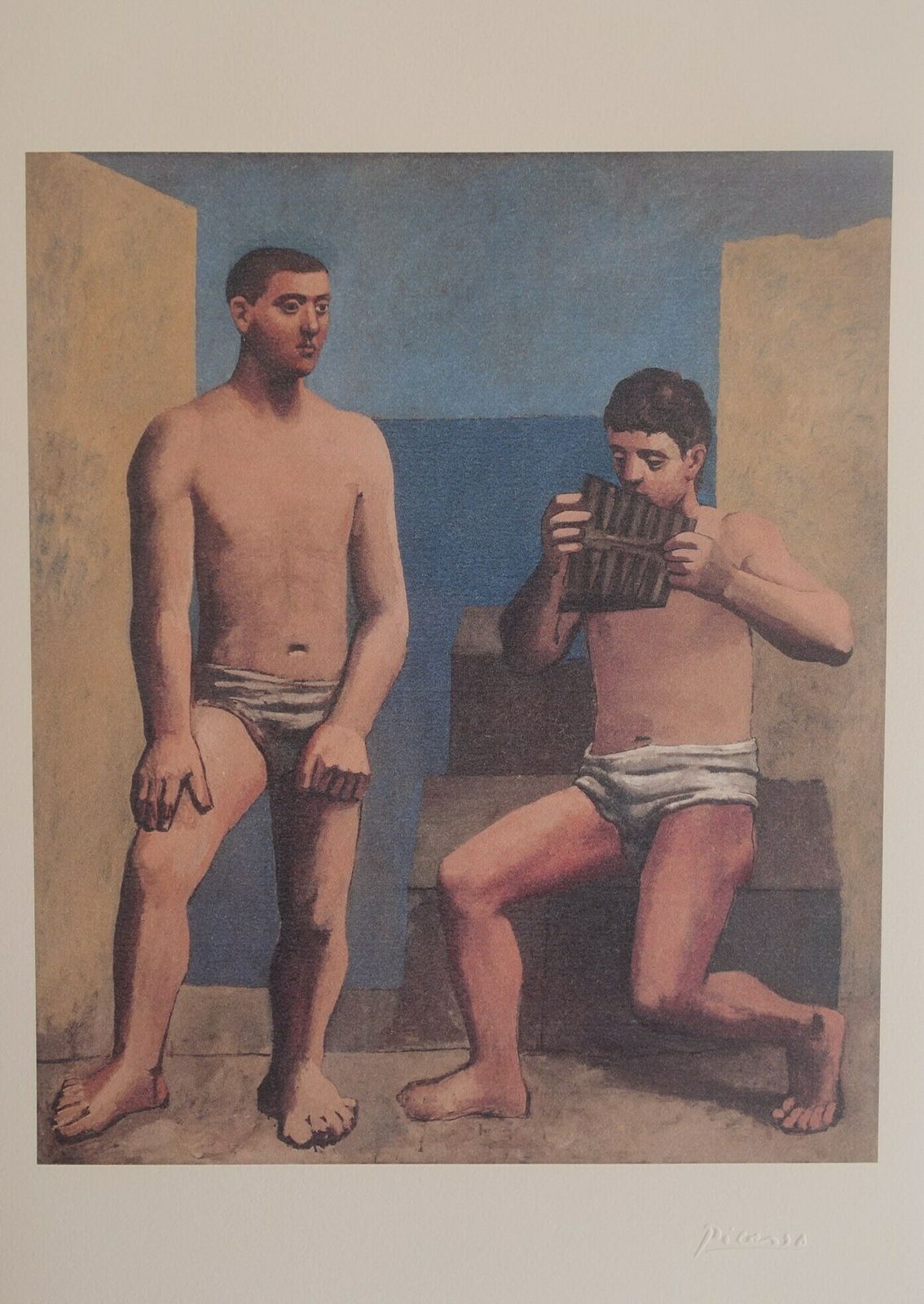 Fine Cubist Limited Edition Print   Blue Period Portrait Of A Two Men, Pablo Picasso, Signed & Numbered