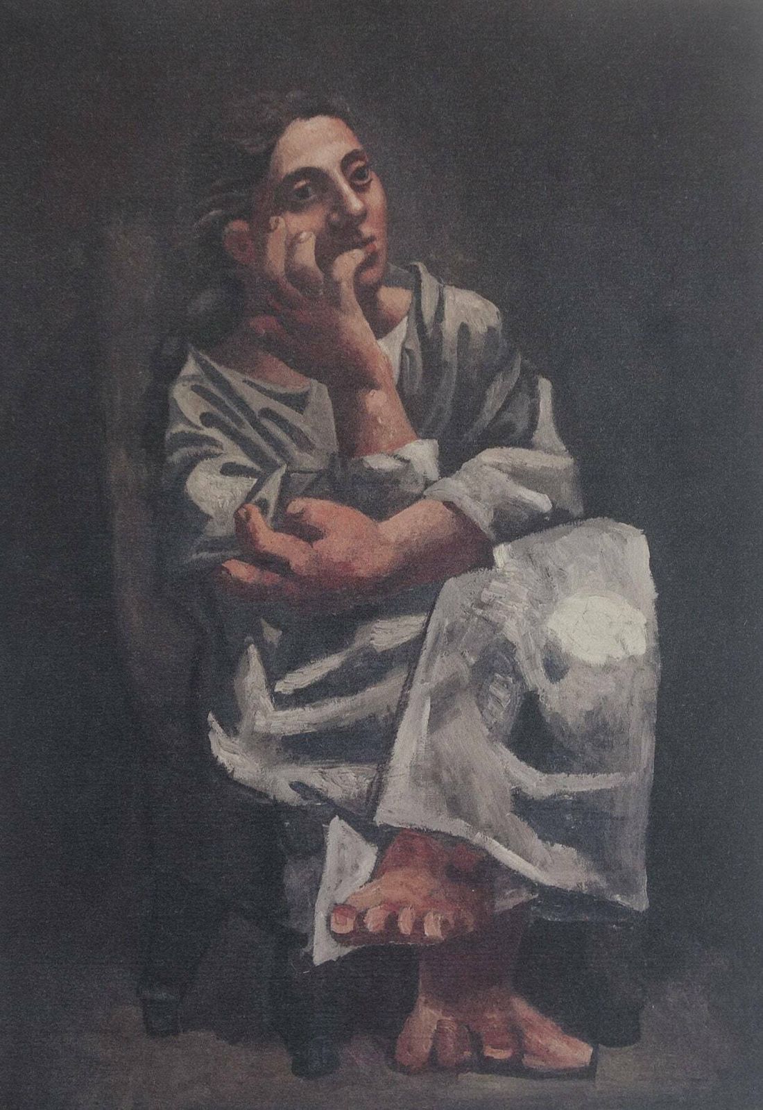 Fine Rose Period Edition Print   Portrait Of A Woman, Pablo Picasso, Signed & Stamped photo furniture