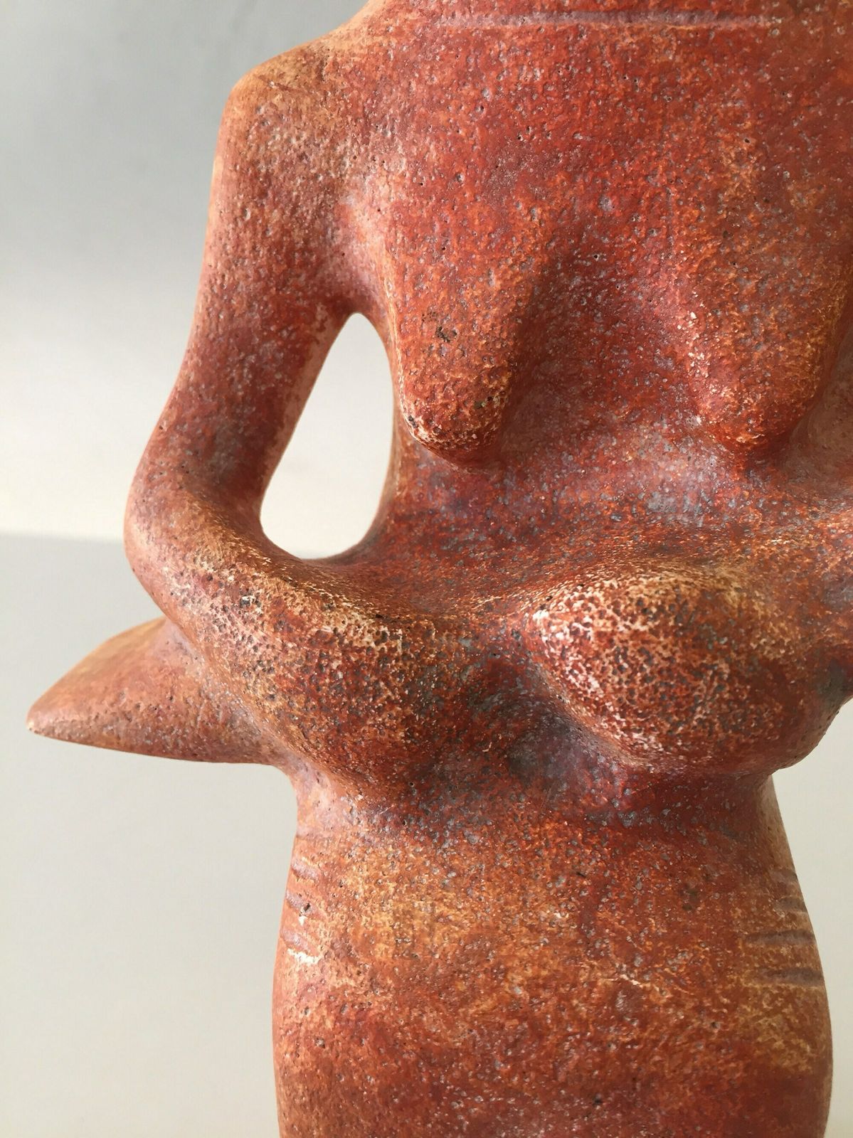 Woman Carrying A Child In A Cradle   Terra Cotta Sculpture   Early Bronze Age Antiques Style   Female Figurines   Cypriot Art photo vinterior