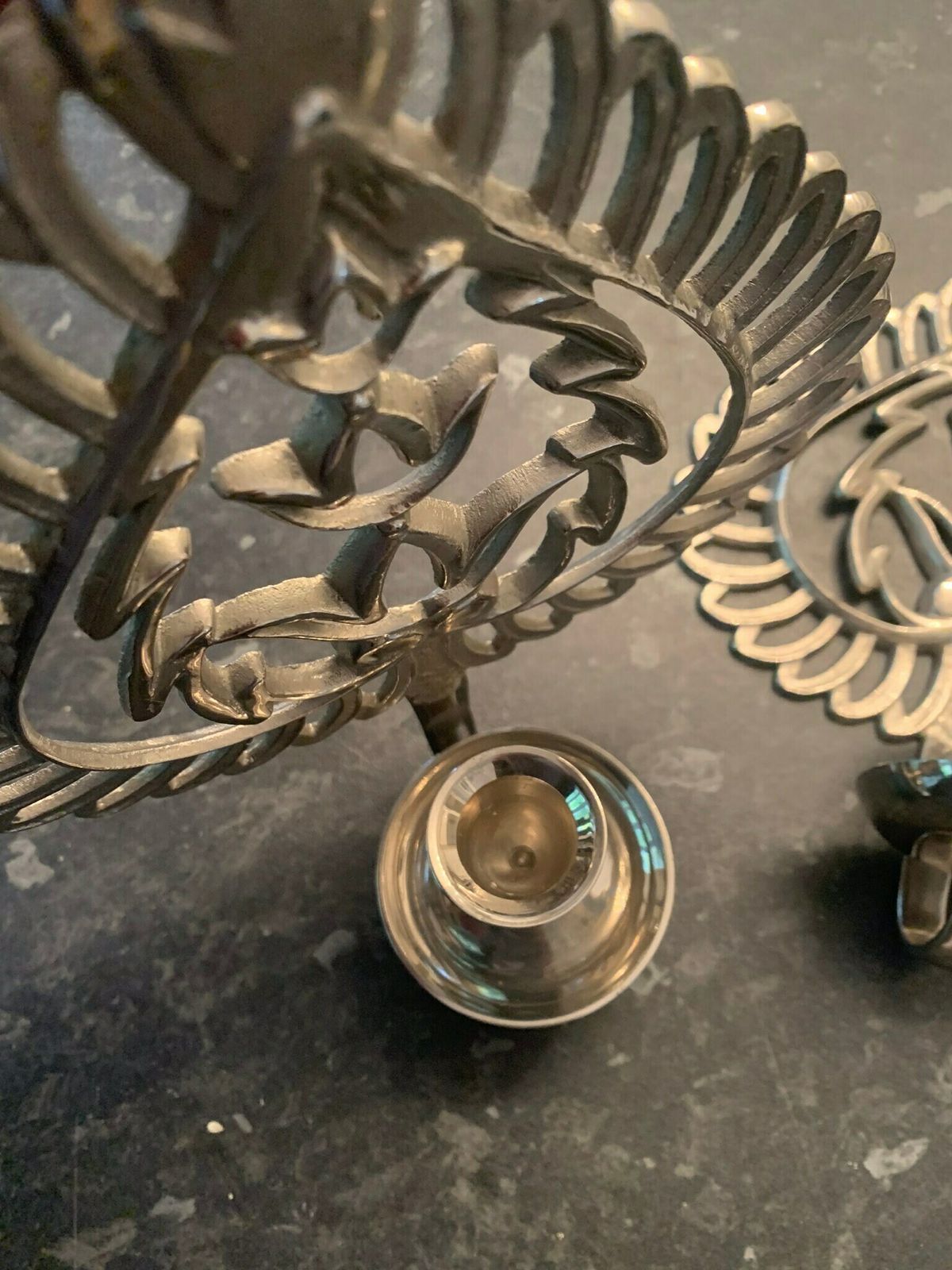 Vintage Pair Of Steel Chrome Plated Wall Hanging Candle Sconces. Superb photo Home Decor