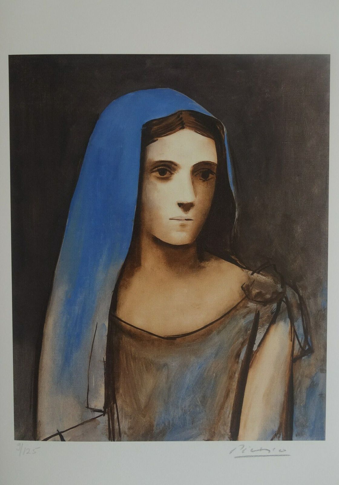 Fine Cubist Limited Edition Print   Blue Period Portrait Of A Woman, Pablo Picasso, Signed & Numbered photo buy
