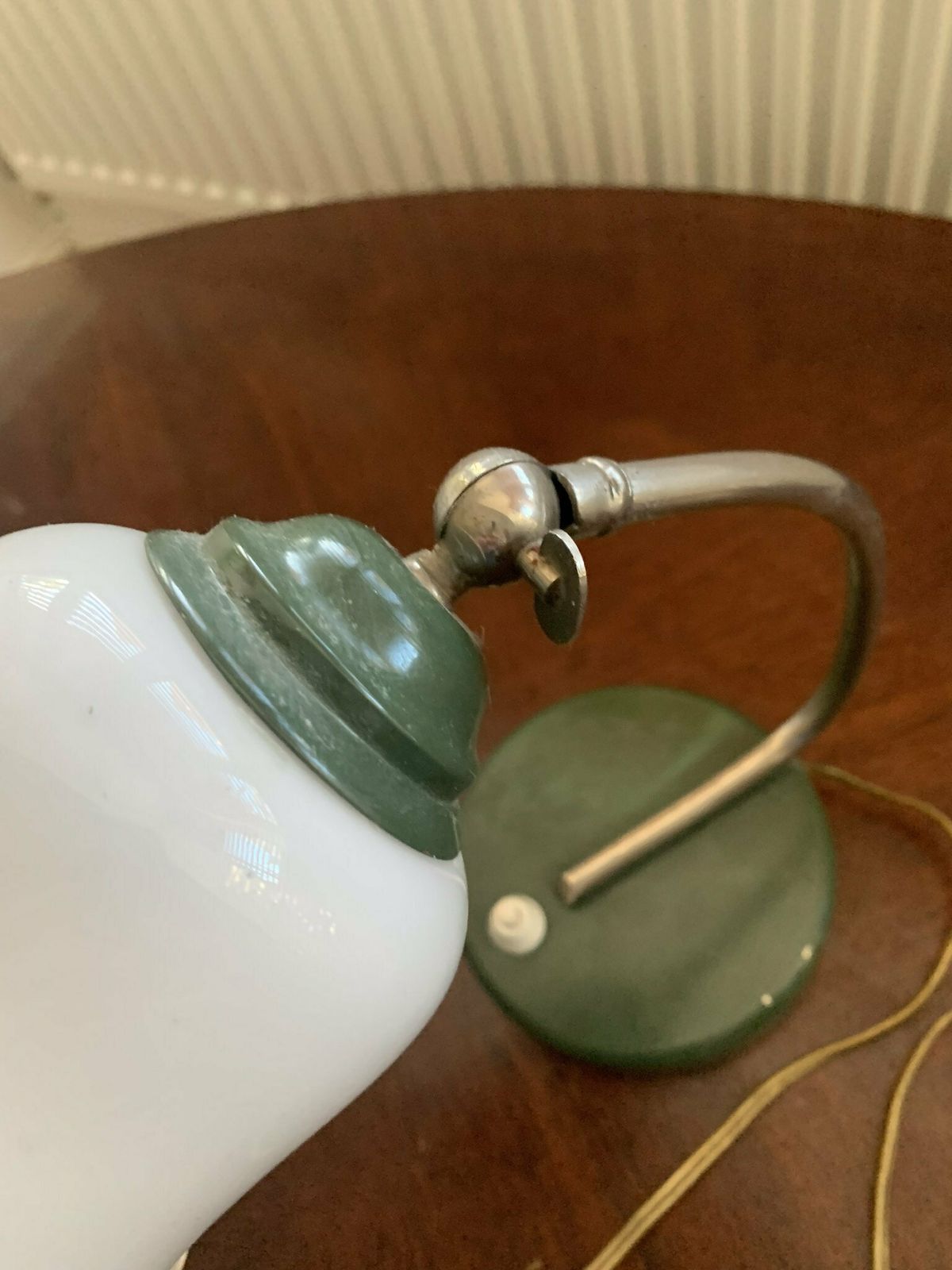 photo for sale Pretty Vintage French Boudoir/Bedside Adjustable Gooseneck Lamp Switched