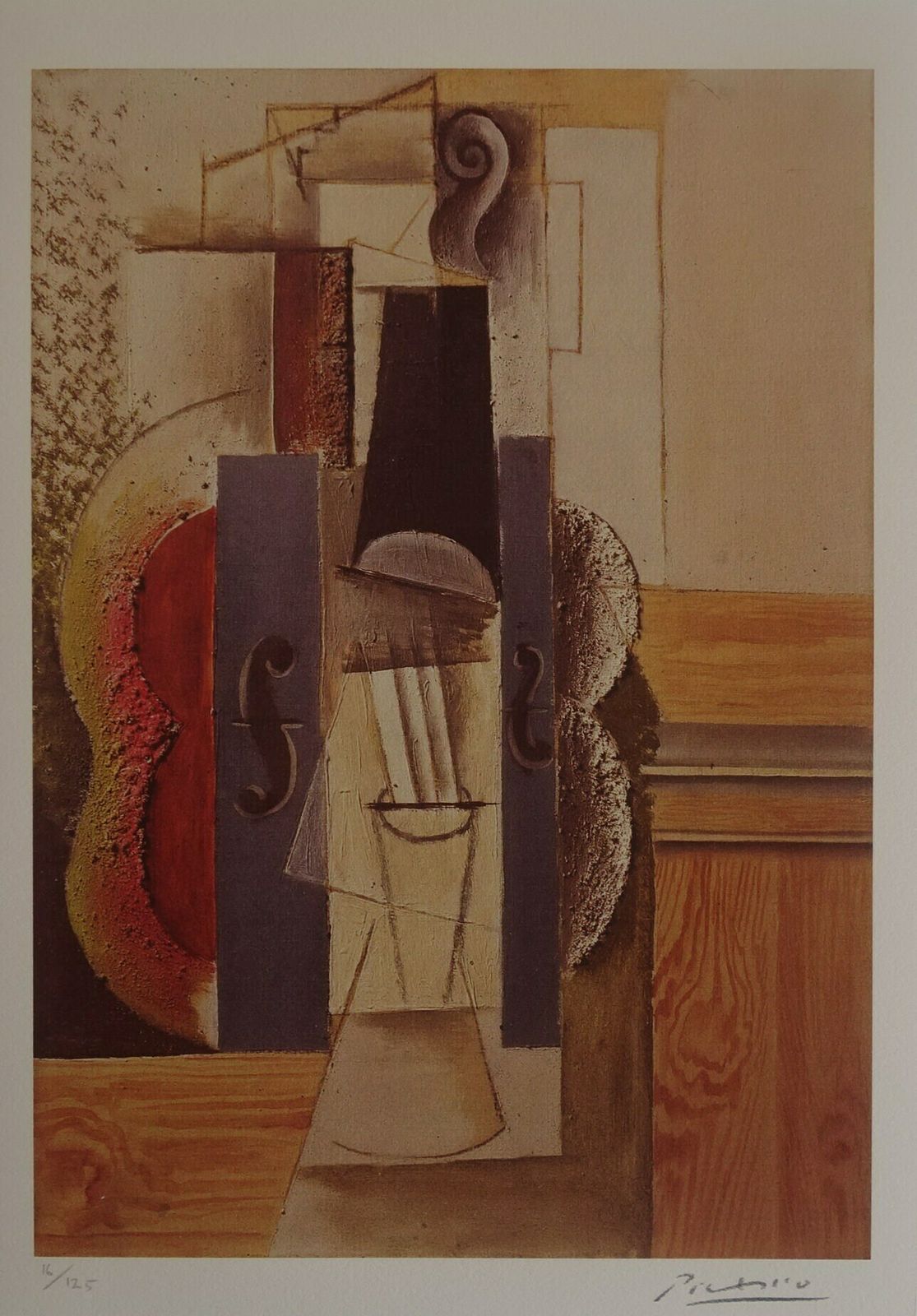 Fine Cubist Limited Edition Print – Still Life, Pablo Picasso, Signed & Numbered photo vintage