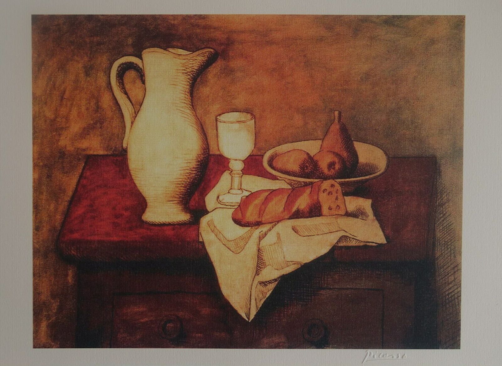 Fine Cubist Limited Edition Print – Still Life, Pablo Picasso, Signed & Numbered photo vinterior