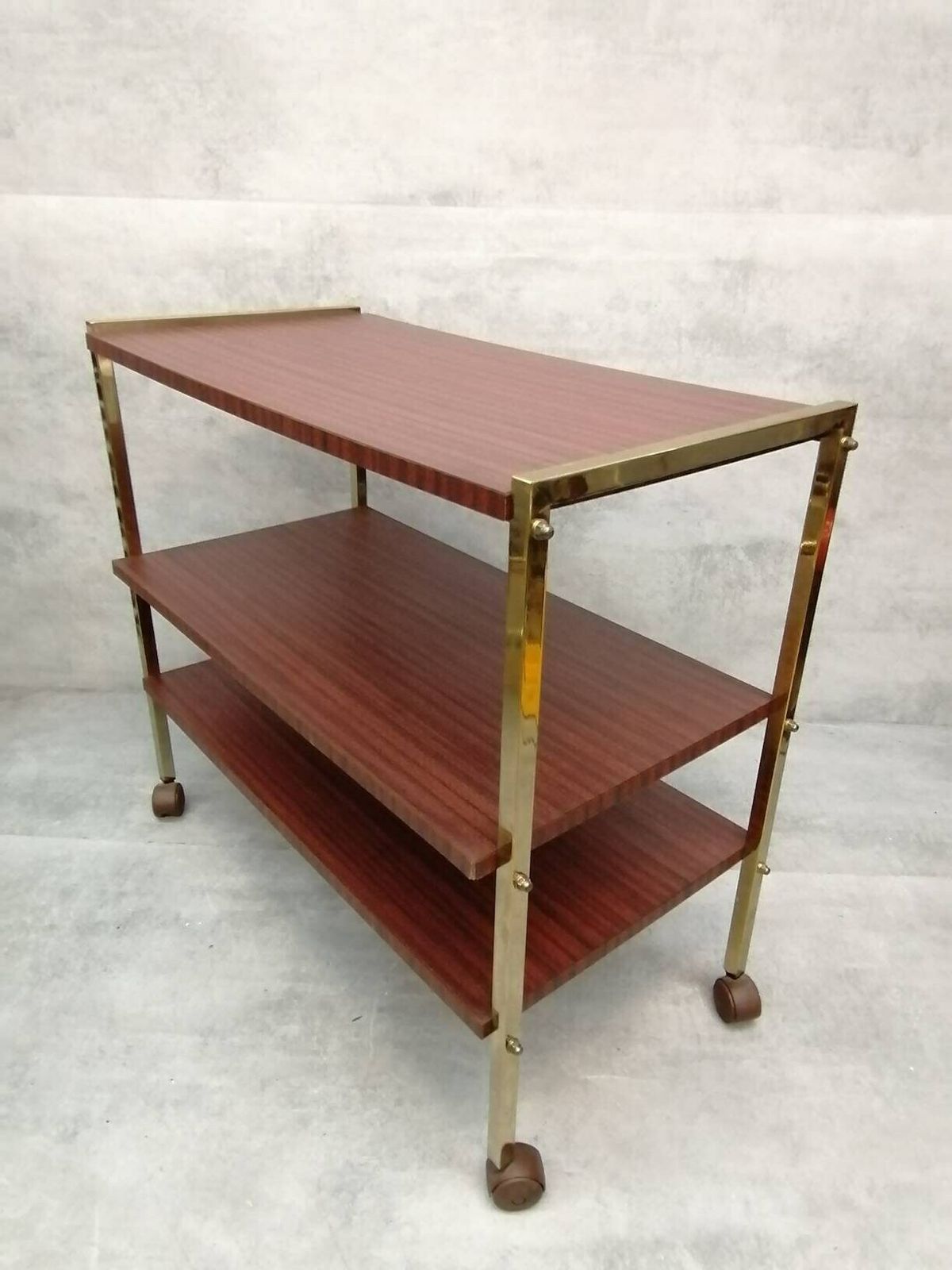 Bauhaus Mid Century Service Cart Table & Trolly 1970s photo furniture