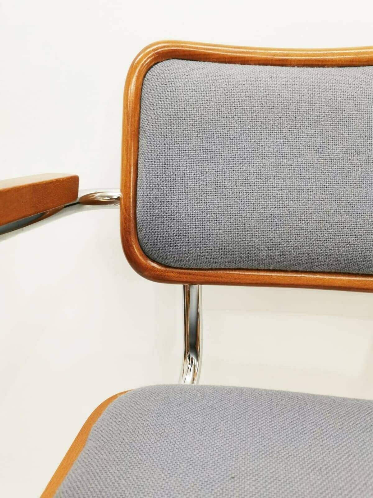 Marcel Breuer B32 Upholstered Cesca Armchair, Bauhaus Design By Bene photo vinterior