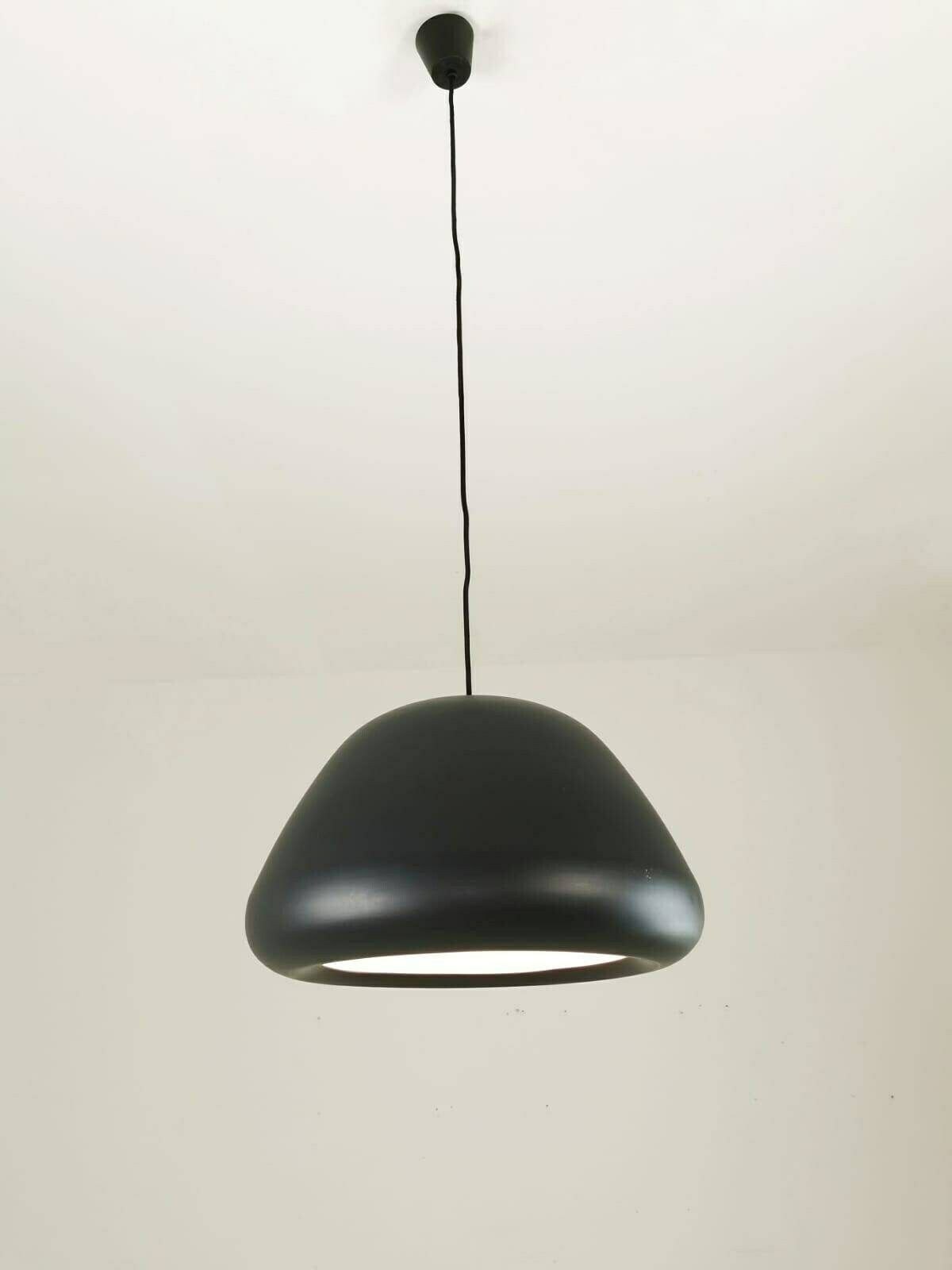 Mid Century Black Metal Pendant Lamp Denmark photo for sale