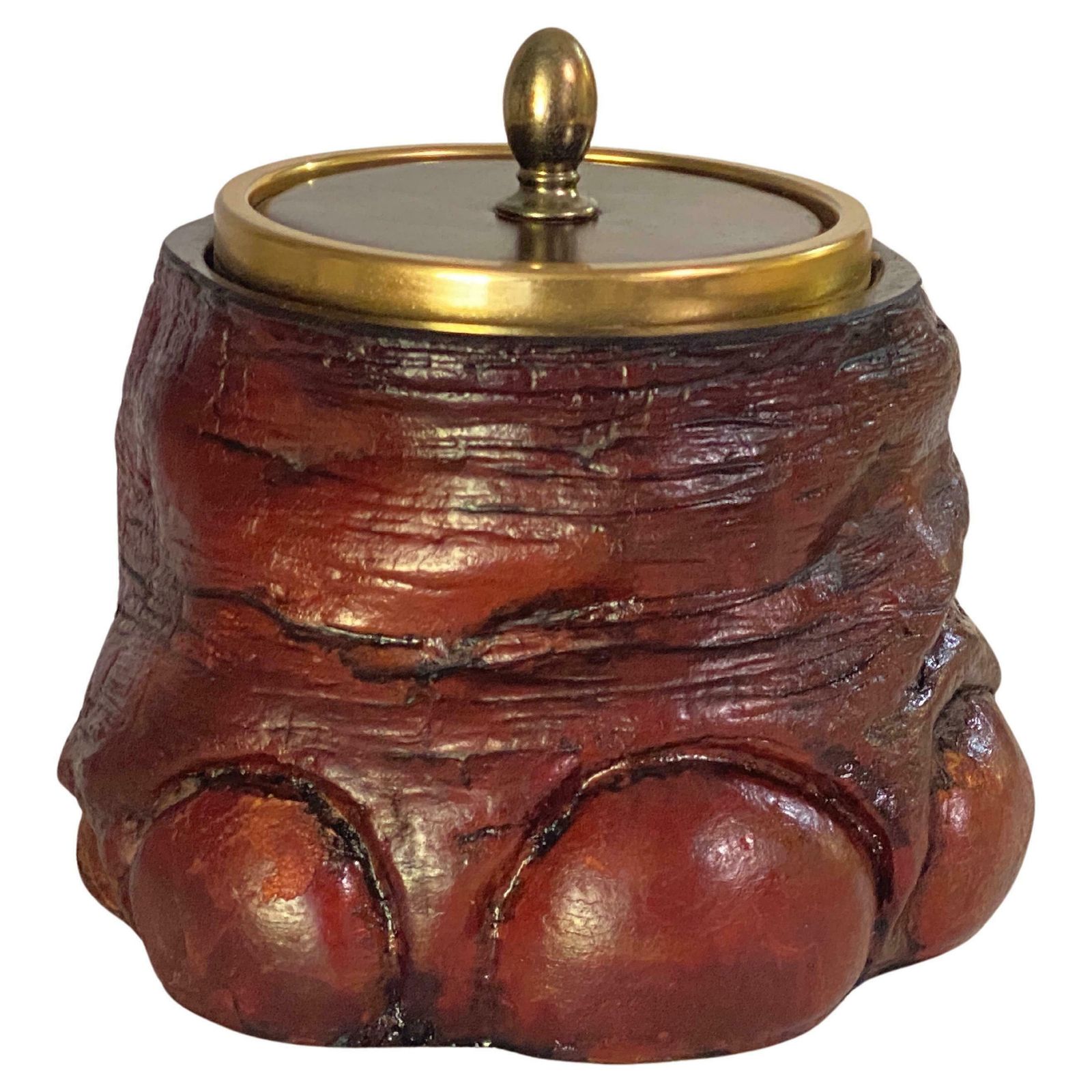 Ice Bucket In Plastic And Metal Switzerland Circa 1970 With A Leather Base