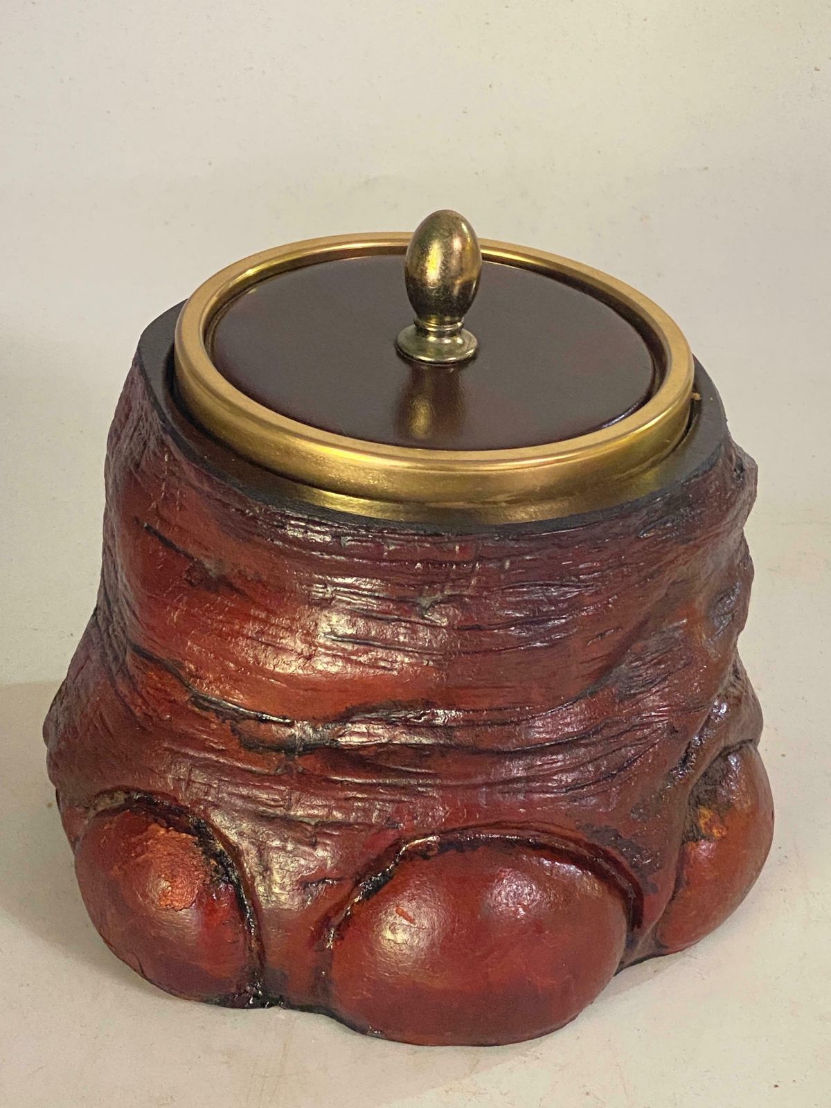 Ice Bucket In Plastic And Metal Switzerland Circa 1970 With A Leather Base photo for sale