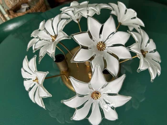 Loves Me Loves Me Not, Lovely And Romantic Murano Ceiling Light, 1970's photo for sale