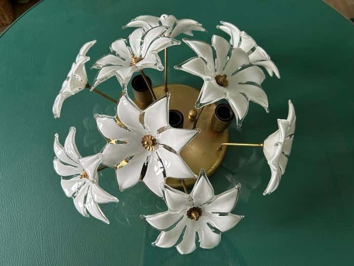 Loves Me Loves Me Not, Lovely And Romantic Murano Ceiling Light, 1970's photo 1421.0