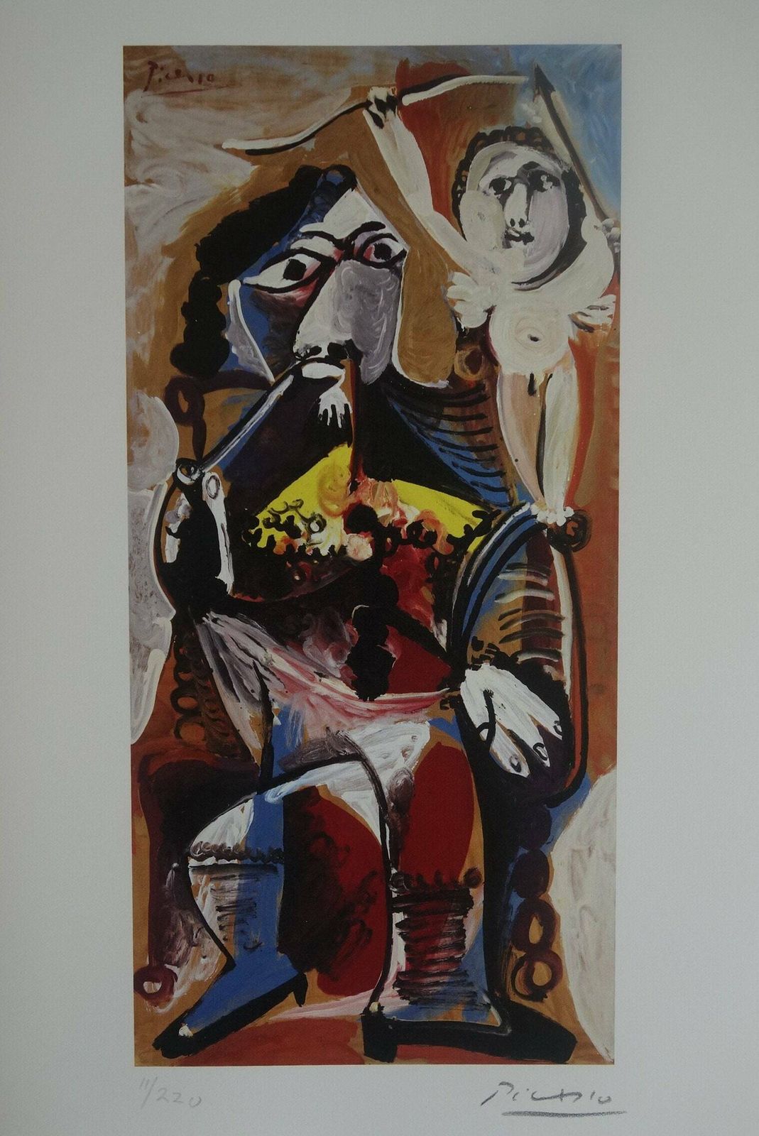 Fine Cubist Limited Edition Print   Portrait Of A Musketeer, Pablo Picasso, Hand Signed & Numbered