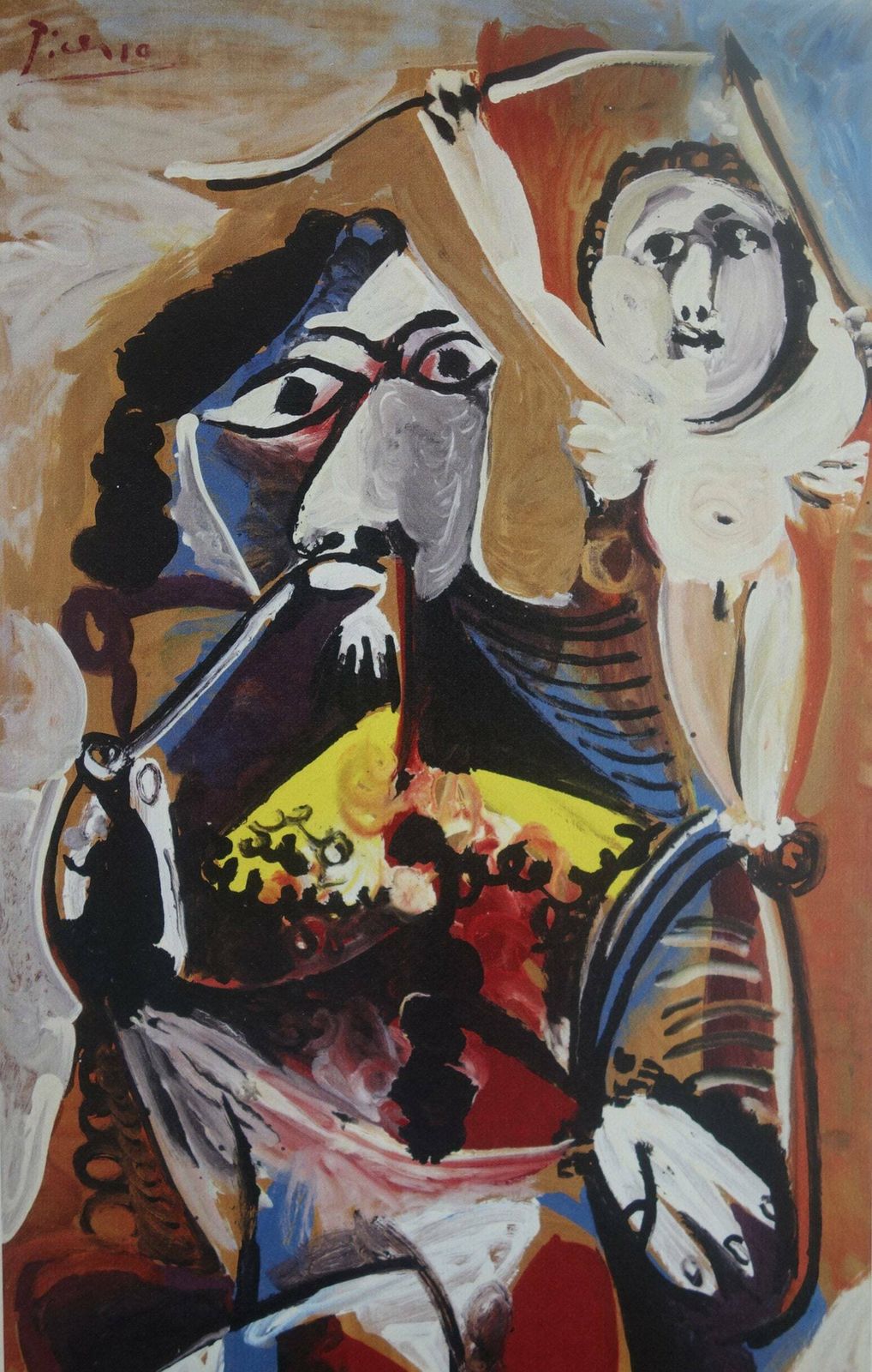 Fine Cubist Limited Edition Print   Portrait Of A Musketeer, Pablo Picasso, Hand Signed & Numbered photo furniture
