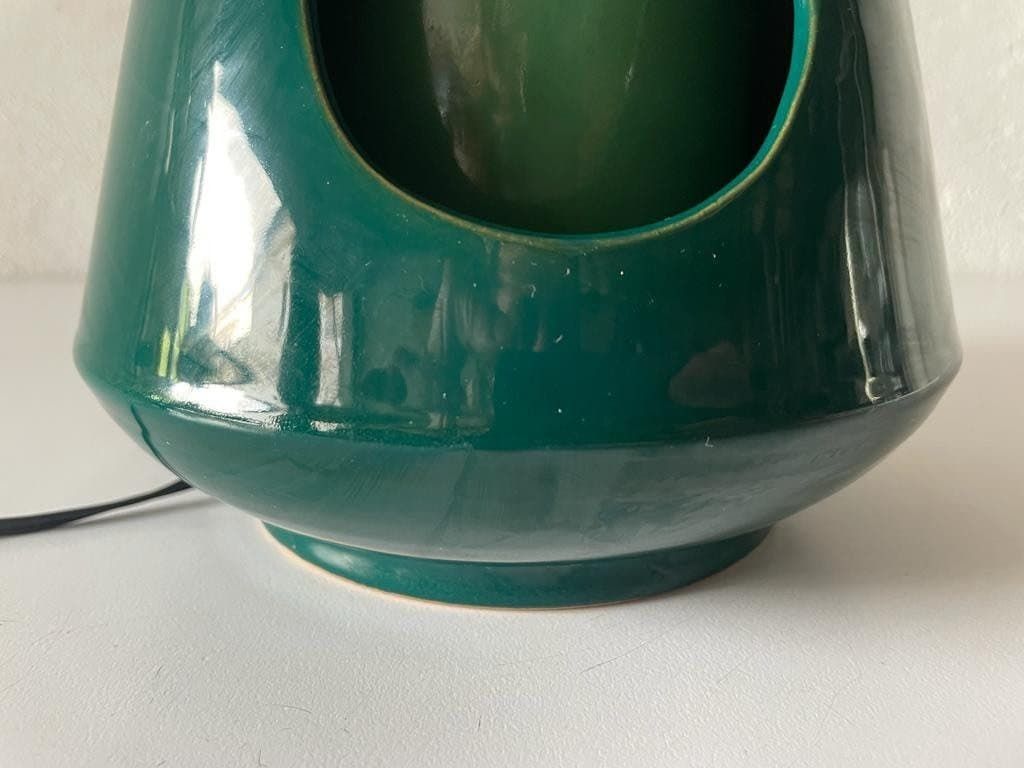 Very Rare Italian Mid Century Modern Green Ceramic Swivel Table Lamp, 1960s, Italy photo buy