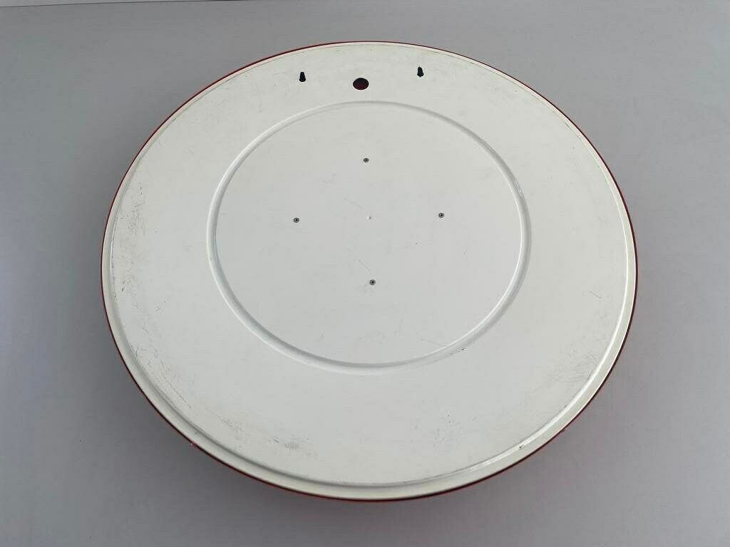 Wonderful Orange Metal Pop Art Italian Round Wall Mirror, 1970s, Italy photo buy