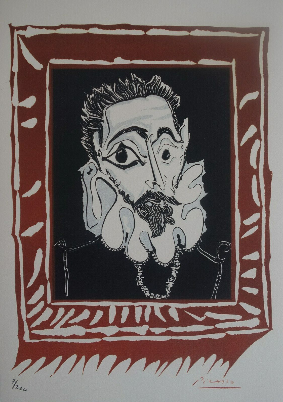 Fine Cubist Limited Edition Print   Portrait Of A Man, Pablo Picasso, Hand Signed & Numbered photo buy
