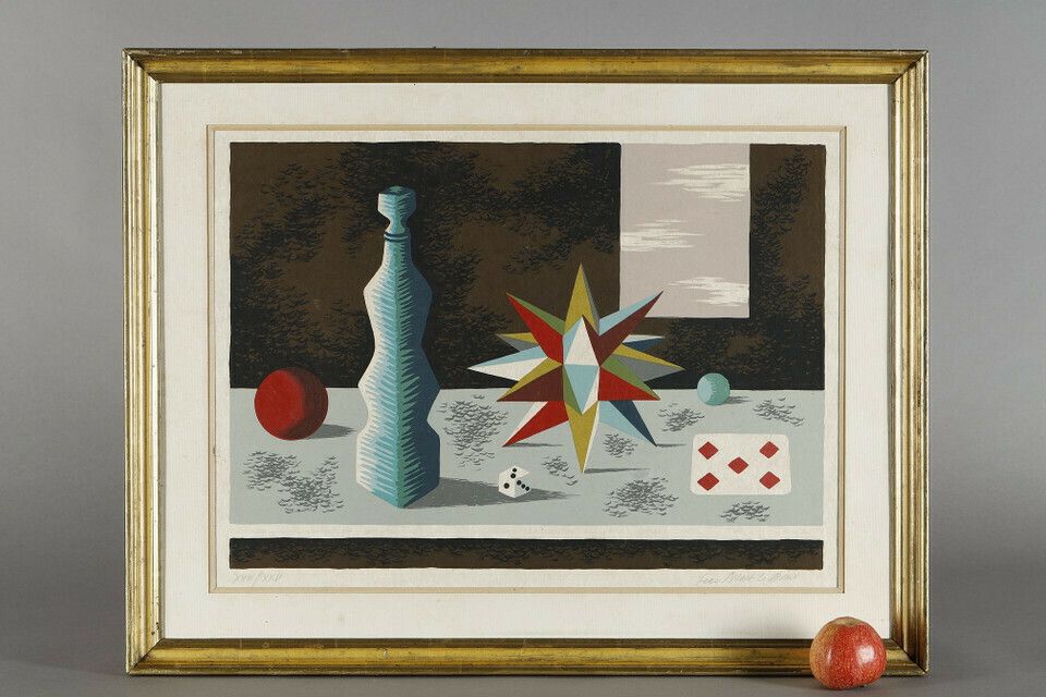 Colored Lithograph By Jean Picart Le Doux On Japanese Paper photo for sale