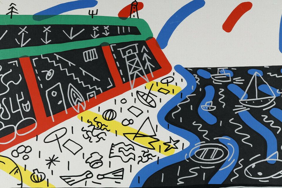 photo furniture Very Large Format Diptych By François Boisrond, "Rêve De Plage"(1986)
