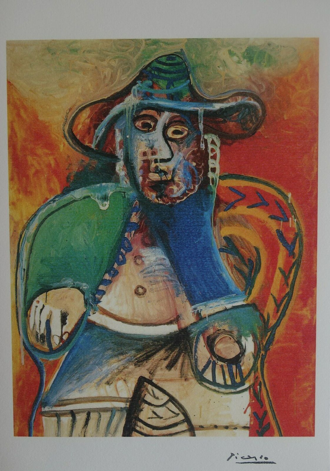 Fine Cubist Edition Print   Portrait Of A Musketeer, Pablo Picasso, Signed & Stamped