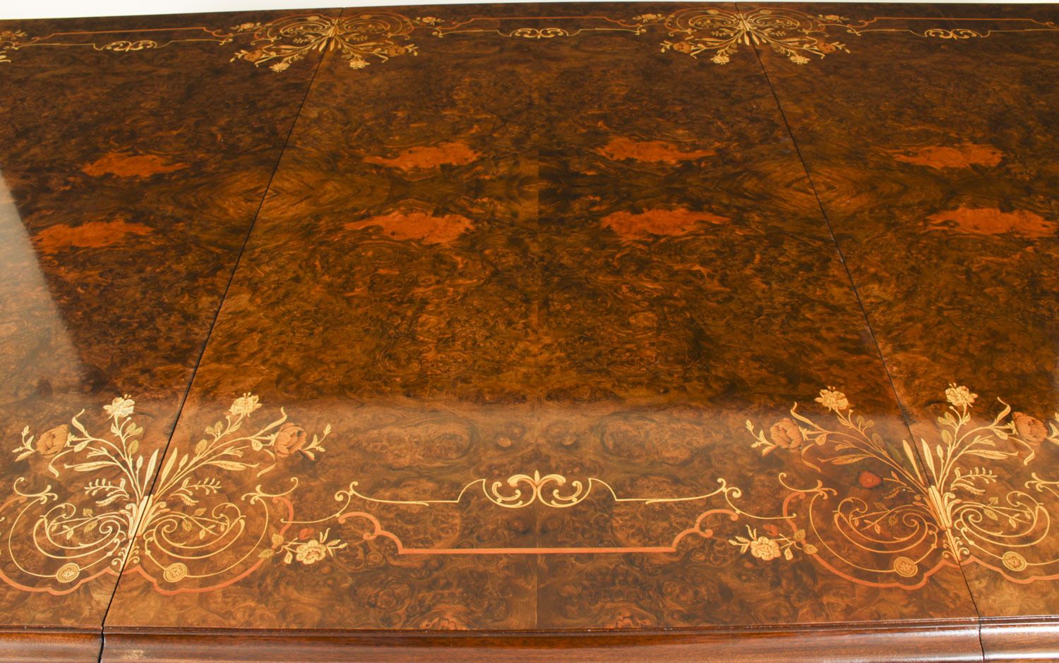 Bespoke Handmade Burr Walnut & Marquetry Dining Table Set photo buy