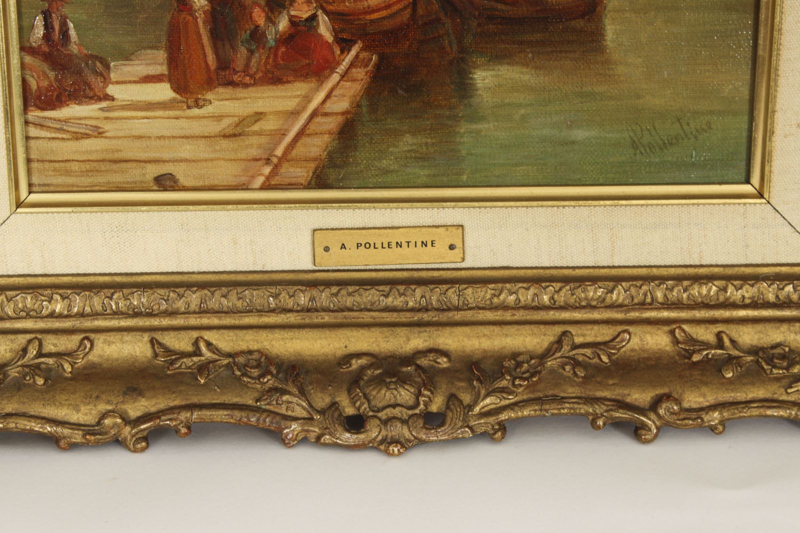 Antique Oil Painting Grand Canal Venice Alfred Pollentine 19th Century photo 3250.0