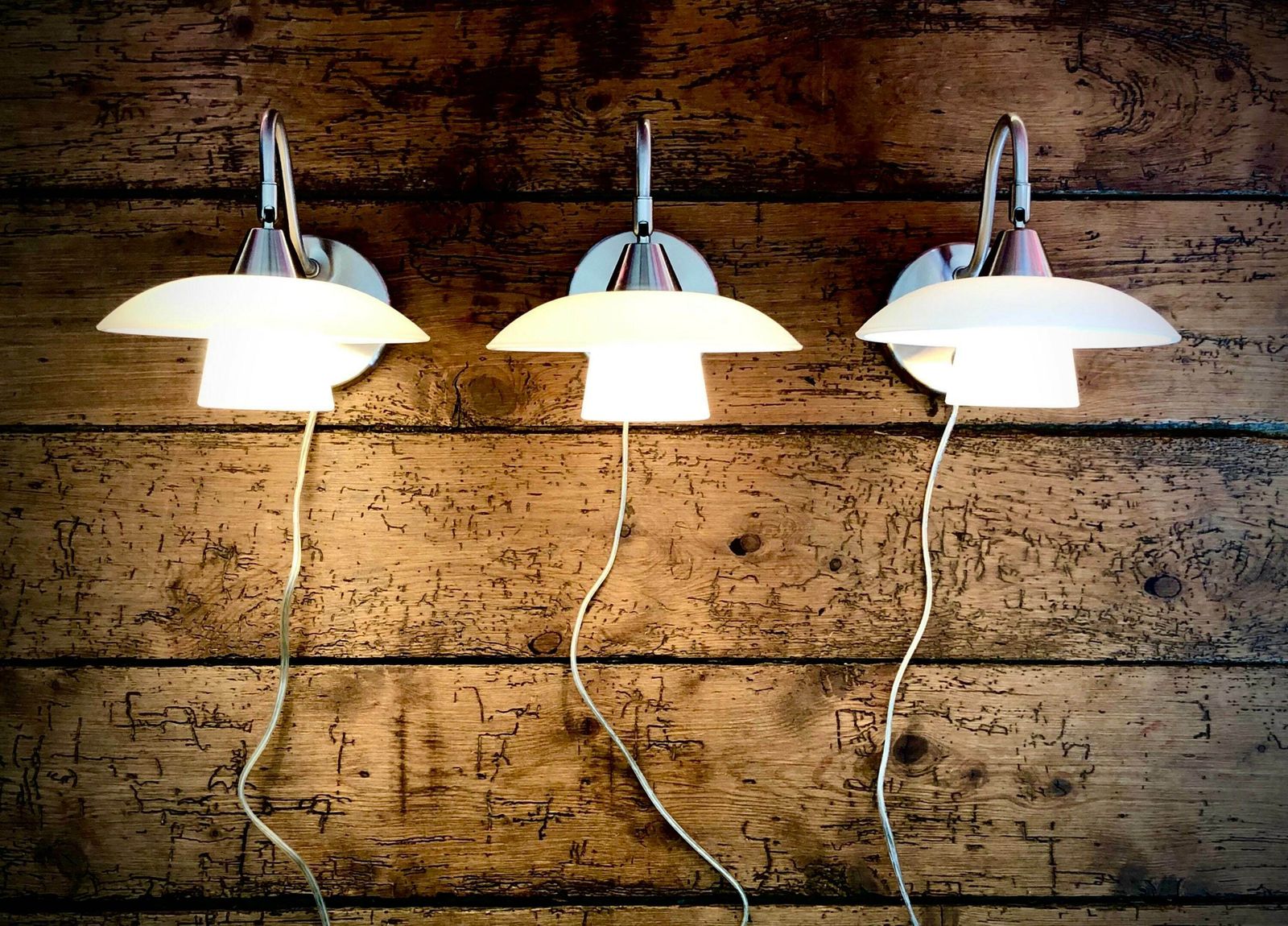 Set Of Three Glass Multilayer Postmodern Danish Wall Lamps From The 1990s   Design By Nordlux photo furniture