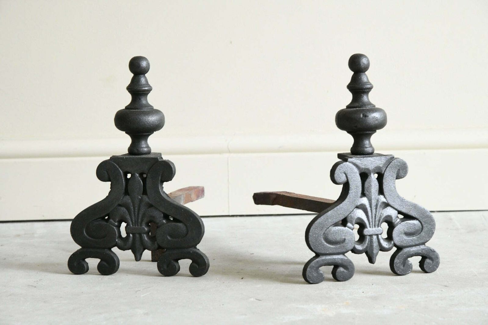Pair French Style Andirons photo for sale