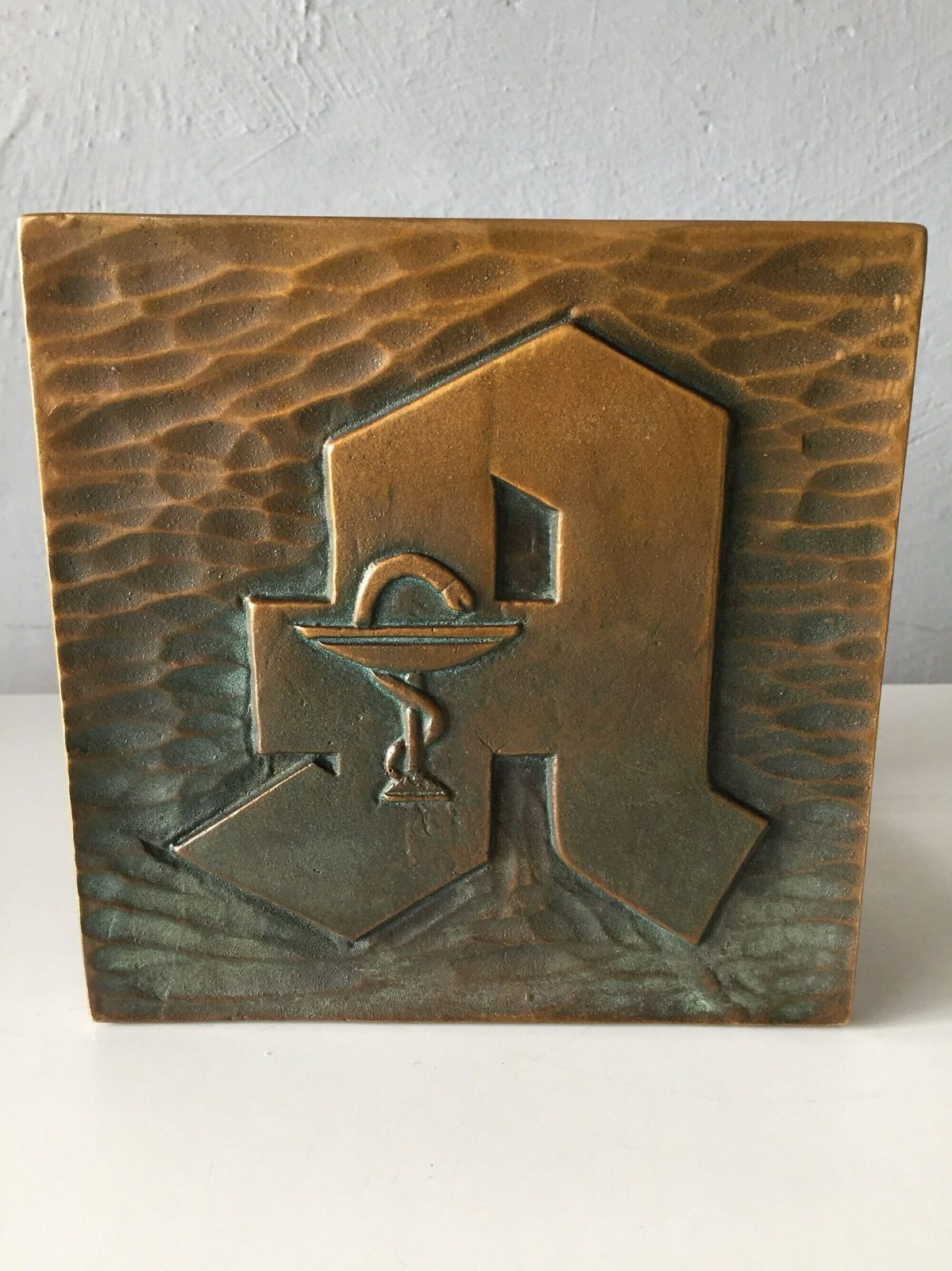 Very Heavy Solid Bronze Square Door Handles   Apotheke Door Handles   1960s Germany photo Home Fixtures
