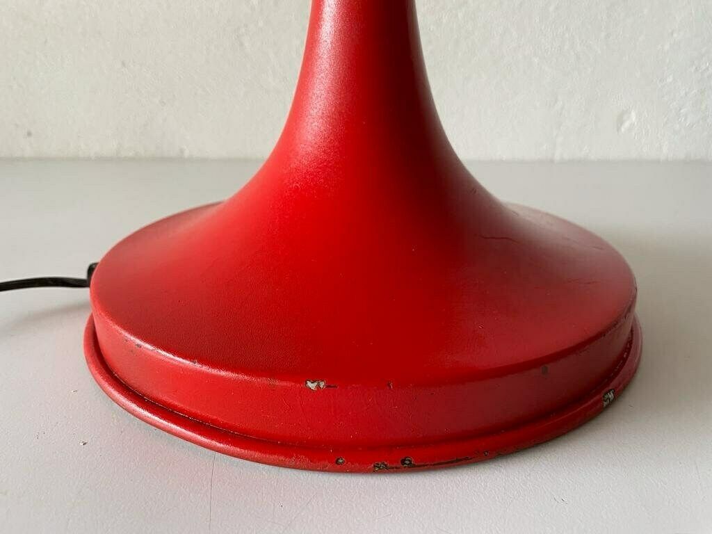 photo for sale Italian Yellow Glass & Red Metal Iconic Model Pop Art Table Lamp, 1970s, Italy