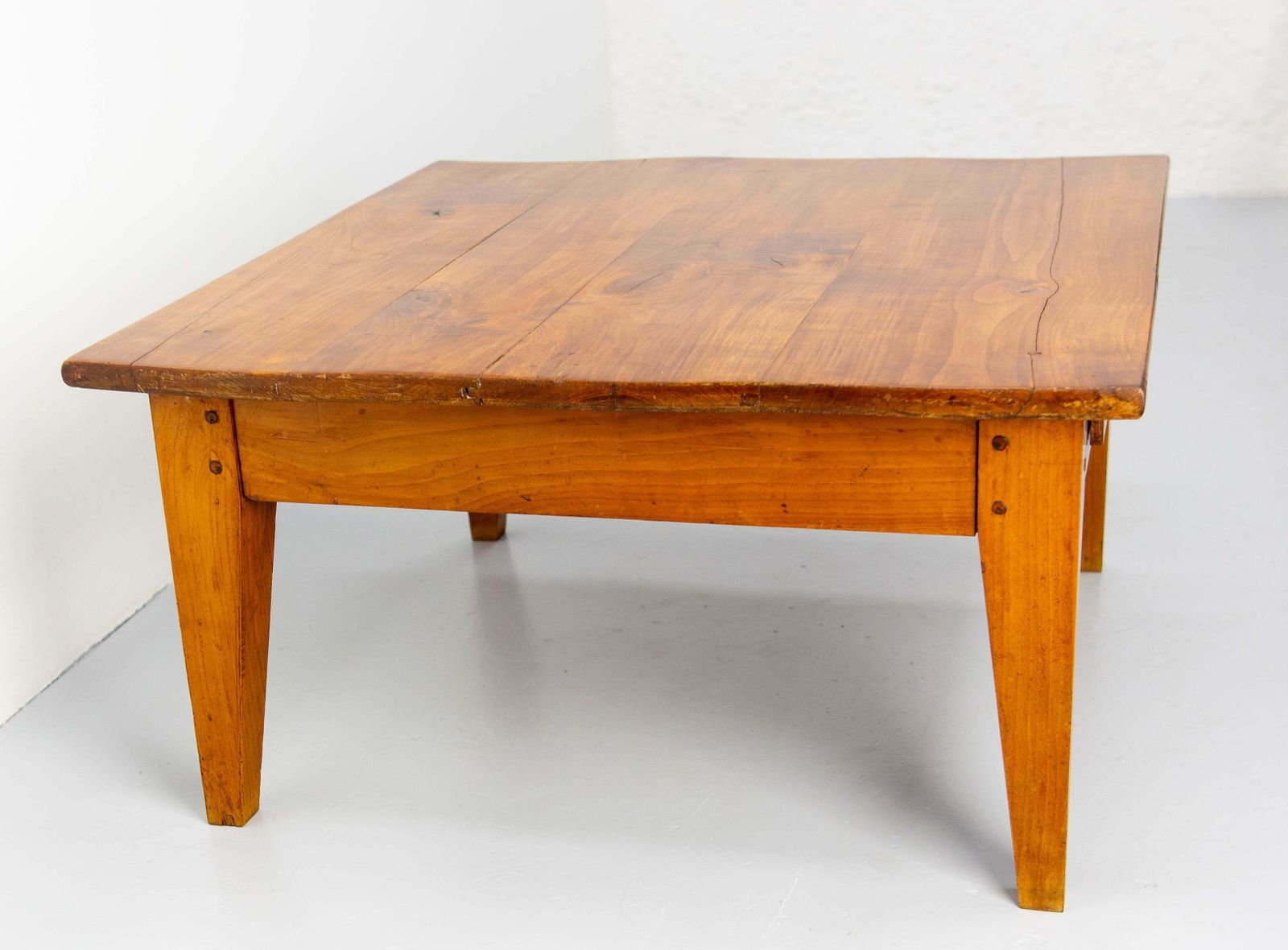 French Country Style Coffee Table With Two Drawers, Circa 1960 photo 890.0